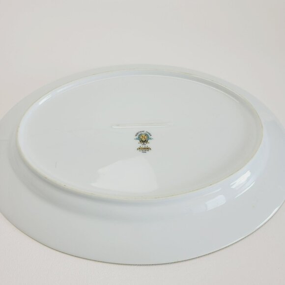 Noritake Richmond 13" Oval Platter White Base Gold Etched Band Elegant Dining - Picture 6 of 9